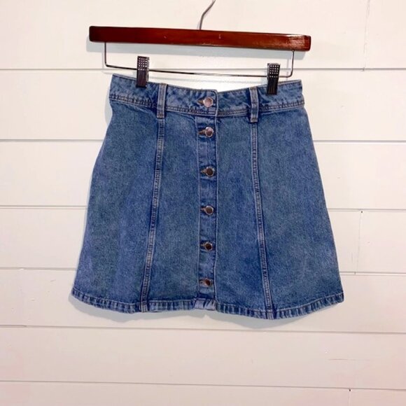Divided Dresses & Skirts - H&M Divided Mini Medium Wash Denim Skirt (US 2)